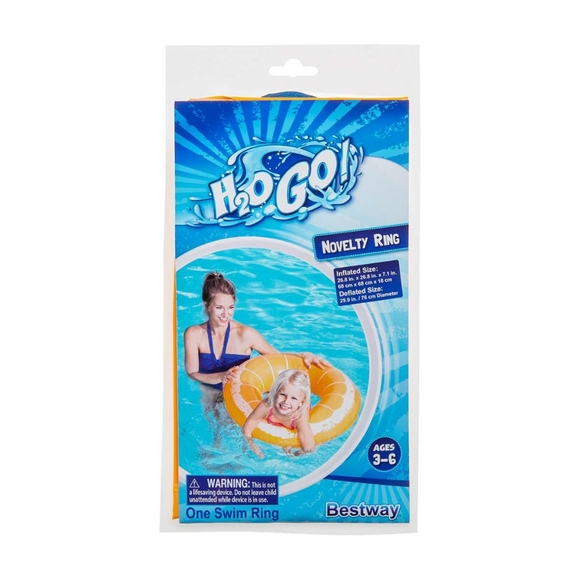 *5/$20* NEW H2Ogo! Orange Slice Fruit Novelty Inflatable Swim Ring Pool Float - Picture 2 of 4